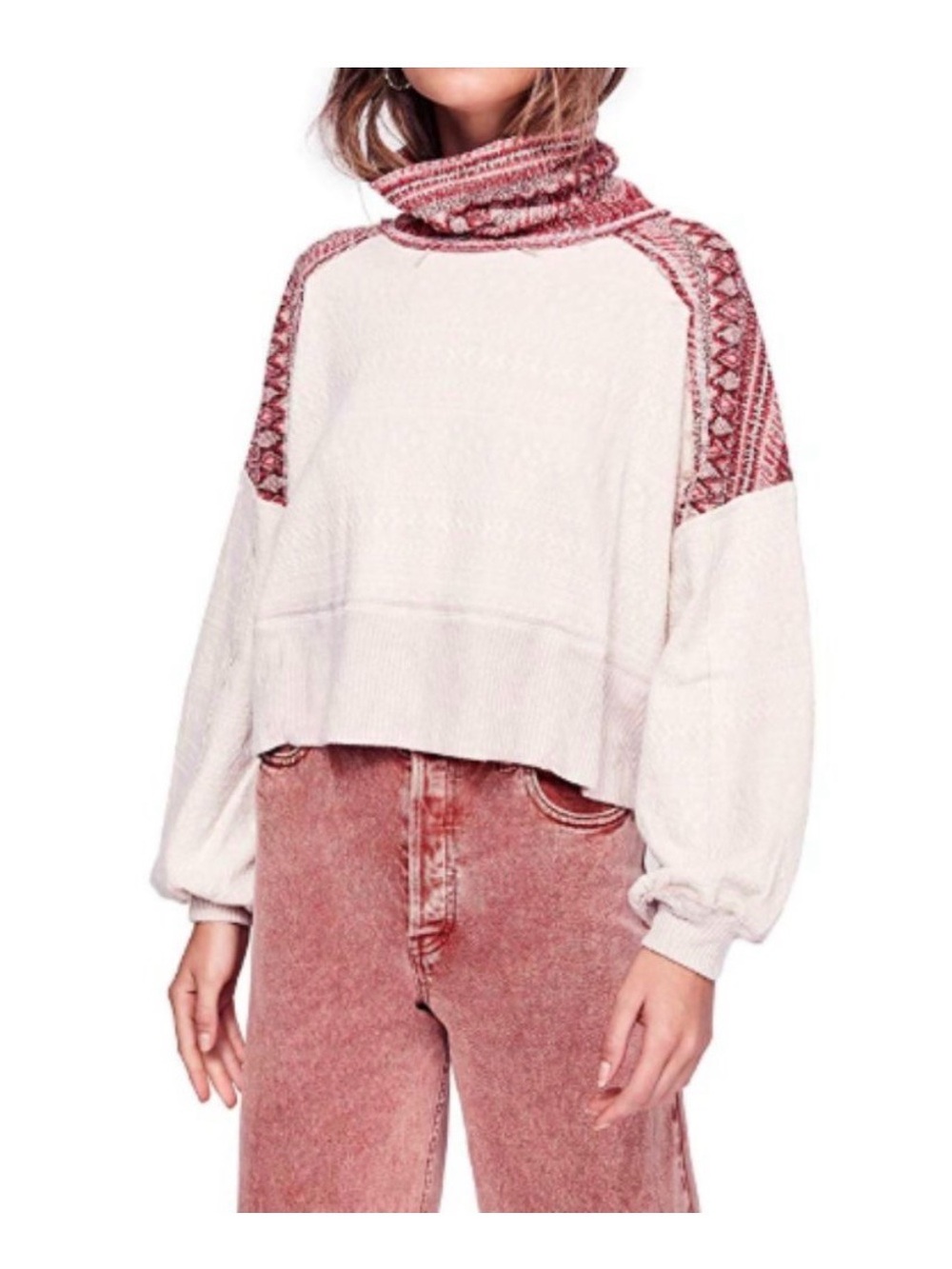 We the Free Boho Turtleneck Pullover Sweater